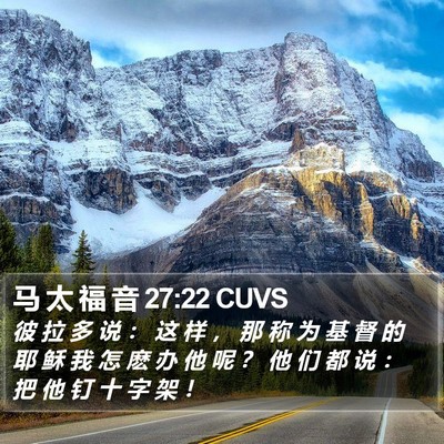 马 太 福 音 27:22 CUVS Bible Verse Image