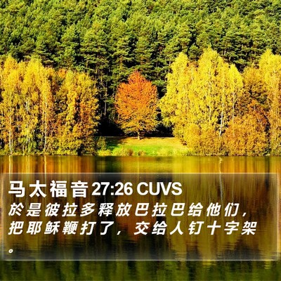 马 太 福 音 27:26 CUVS Bible Verse Image