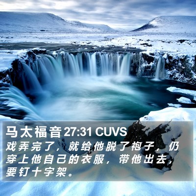 马 太 福 音 27:31 CUVS Bible Verse Image