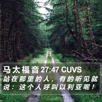 马 太 福 音 27:47 CUVS Bible Verse Image