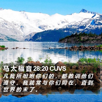 马 太 福 音 28:20 CUVS Bible Verse Image