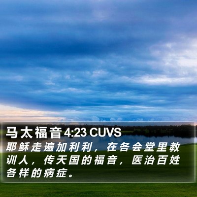 马 太 福 音 4:23 CUVS Bible Verse Image