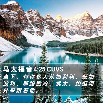 马 太 福 音 4:25 CUVS Bible Verse Image
