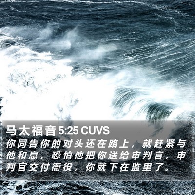 马 太 福 音 5:25 CUVS Bible Verse Image