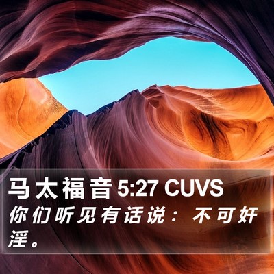 马 太 福 音 5:27 CUVS Bible Verse Image