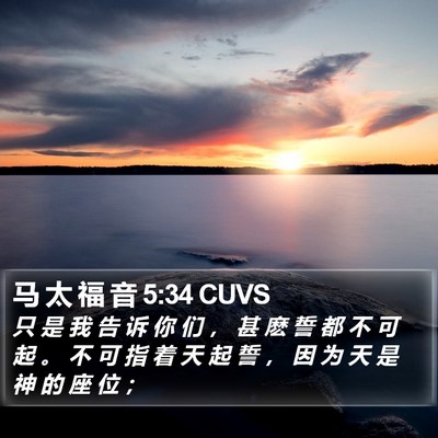 马 太 福 音 5:34 CUVS Bible Verse Image