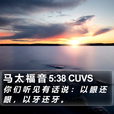 马 太 福 音 5:38 CUVS Bible Verse Image