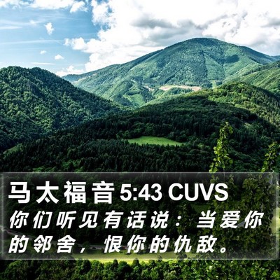 马 太 福 音 5:43 CUVS Bible Verse Image