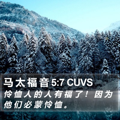 马 太 福 音 5:7 CUVS Bible Verse Image