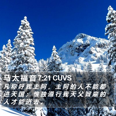 马 太 福 音 7:21 CUVS Bible Verse Image