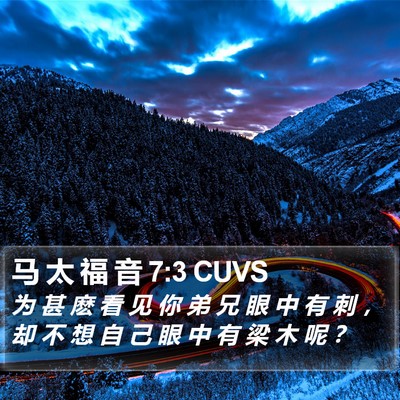 马 太 福 音 7:3 CUVS Bible Verse Image