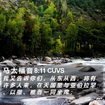 马 太 福 音 8:11 CUVS Bible Verse Image