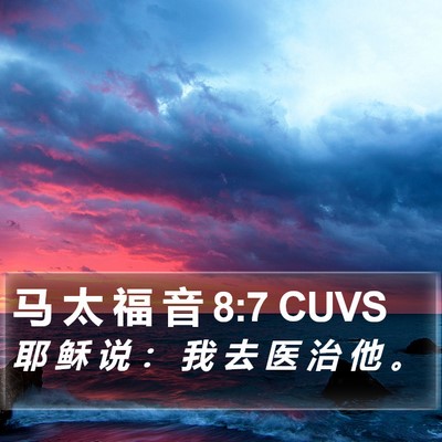 马 太 福 音 8:7 CUVS Bible Verse Image