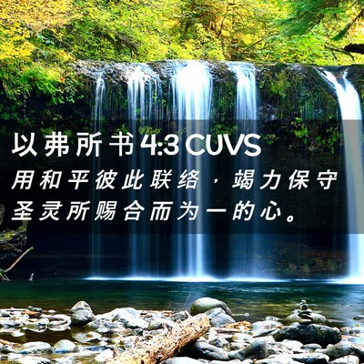 Picture 02 - 以 弗 所 书 4:3 CUVS - 用 和 平 彼 此 联 络 ， 竭 力 保 守 - Bible Verse Picture