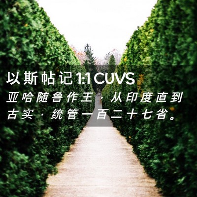 Picture 02 - 以 斯 帖 记 1:1 CUVS - 亚 哈 随 鲁 作 王 ， 从 印 度 直 到 - Bible Verse Picture