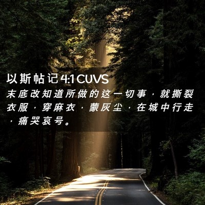 Picture 02 - 以 斯 帖 记 4:1 CUVS - 末 底 改 知 道 所 做 的 这 一 切 事 - Bible Verse Picture
