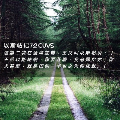 Picture 02 - 以 斯 帖 记 7:2 CUVS - 这 第 二 次 在 酒 席 筵 前 ， 王 又 - Bible Verse Picture