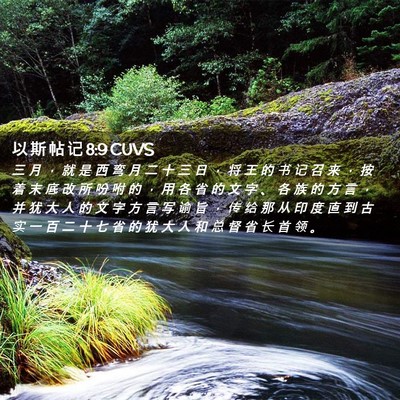 Picture 02 - 以 斯 帖 记 8:9 CUVS - 三 月 ， 就 是 西 弯 月 二 十 三 日 - Bible Verse Picture