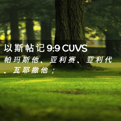 Picture 02 - 以 斯 帖 记 9:9 CUVS - 帕 玛 斯 他 、 亚 利 赛 、 亚 利 代 - Bible Verse Picture