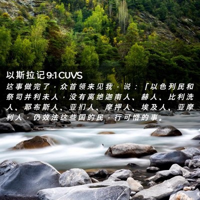 Picture 02 - 以 斯 拉 记 9:1 CUVS - 这 事 做 完 了 ， 众 首 领 来 见 我 - Bible Verse Picture