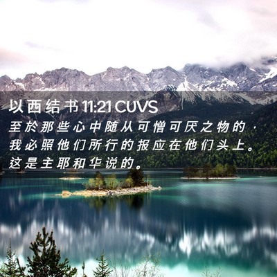 Picture 02 - 以 西 结 书 11:21 CUVS - 至 於 那 些 心 中 随 从 可 憎 可 厌 - Bible Verse Picture