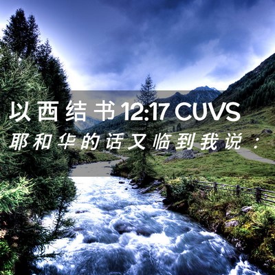 Picture 02 - 以 西 结 书 12:17 CUVS - 耶 和 华 的 话 又 临 到 我 说 - Bible Verse Picture