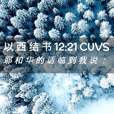 Picture 02 - 以 西 结 书 12:21 CUVS - 耶 和 华 的 话 临 到 我 说 - Bible Verse Picture