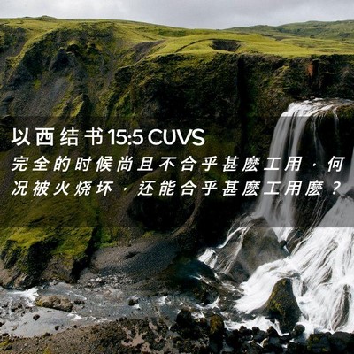 Picture 02 - 以 西 结 书 15:5 CUVS - 完 全 的 时 候 尚 且 不 合 乎 甚 麽 - Bible Verse Picture