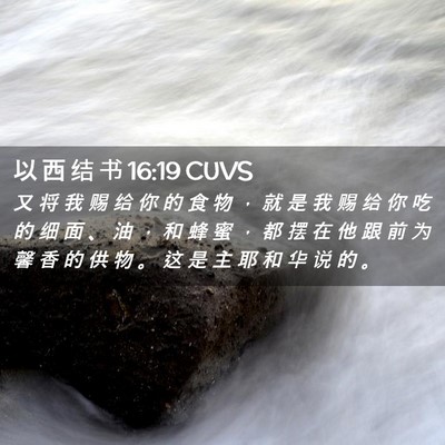 Picture 02 - 以 西 结 书 16:19 CUVS - 又 将 我 赐 给 你 的 食 物 ， 就 是 - Bible Verse Picture