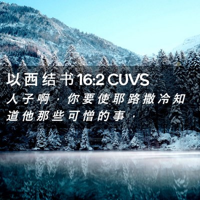 Picture 02 - 以 西 结 书 16:2 CUVS - 人 子 啊 ， 你 要 使 耶 路 撒 冷 知 - Bible Verse Picture