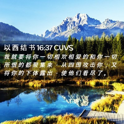 Picture 02 - 以 西 结 书 16:37 CUVS - 我 就 要 将 你 一 切 相 欢 相 爱 的 - Bible Verse Picture