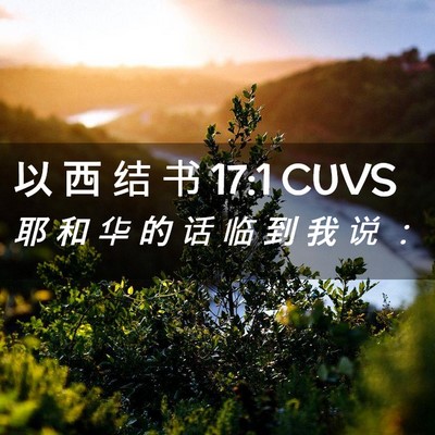 Picture 02 - 以 西 结 书 17:1 CUVS - 耶 和 华 的 话 临 到 我 说 - Bible Verse Picture