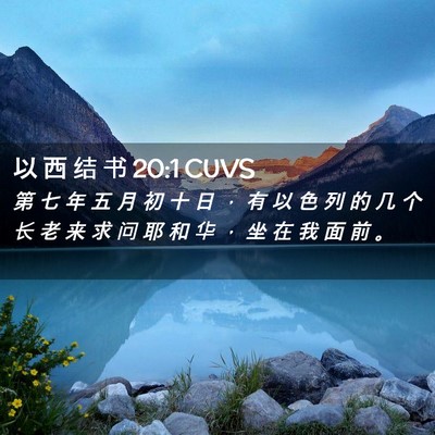 Picture 02 - 以 西 结 书 20:1 CUVS - 第 七 年 五 月 初 十 日 ， 有 以 色 - Bible Verse Picture