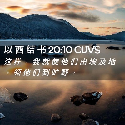 Picture 02 - 以 西 结 书 20:10 CUVS - 这 样 ， 我 就 使 他 们 出 埃 及 地 - Bible Verse Picture