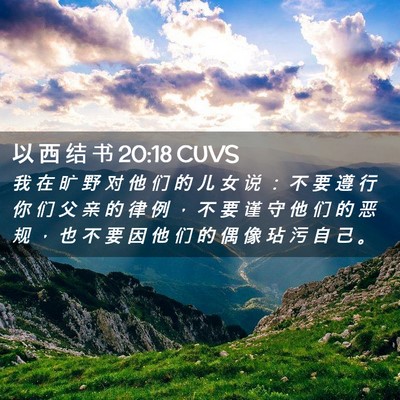 Picture 02 - 以 西 结 书 20:18 CUVS - 我 在 旷 野 对 他 们 的 儿 女 说 ： - Bible Verse Picture
