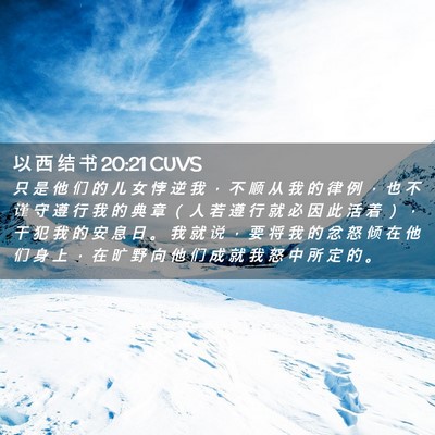 Picture 02 - 以 西 结 书 20:21 CUVS - 只 是 他 们 的 儿 女 悖 逆 我 ， 不 - Bible Verse Picture