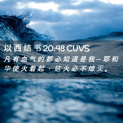 Picture 02 - 以 西 结 书 20:48 CUVS - 凡 有 血 气 的 都 必 知 道 是 我 ─ - Bible Verse Picture