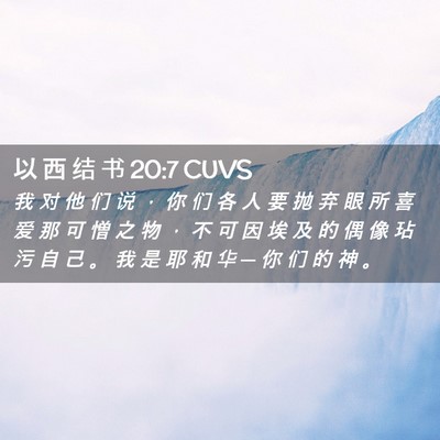 Picture 02 - 以 西 结 书 20:7 CUVS - 我 对 他 们 说 ， 你 们 各 人 要 抛 - Bible Verse Picture