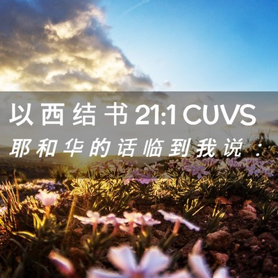 Picture 02 - 以 西 结 书 21:1 CUVS - 耶 和 华 的 话 临 到 我 说 - Bible Verse Picture