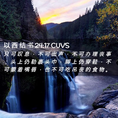 Picture 02 - 以 西 结 书 24:17 CUVS - 只 可 叹 息 ， 不 可 出 声 ， 不 可 - Bible Verse Picture
