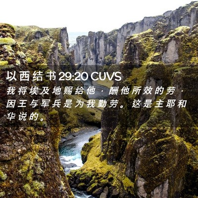 Picture 02 - 以 西 结 书 29:20 CUVS - 我 将 埃 及 地 赐 给 他 ， 酬 他 所 - Bible Verse Picture
