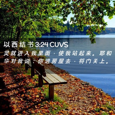 Picture 02 - 以 西 结 书 3:24 CUVS - 灵 就 进 入 我 里 面 ， 使 我 站 起 - Bible Verse Picture