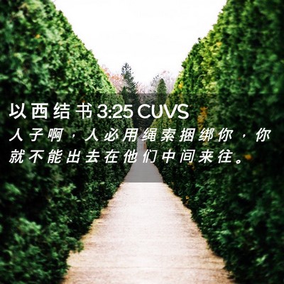 Picture 02 - 以 西 结 书 3:25 CUVS - 人 子 啊 ， 人 必 用 绳 索 捆 绑 你 - Bible Verse Picture