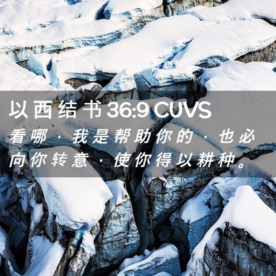 Picture 02 - 以 西 结 书 36:9 CUVS - 看 哪 ， 我 是 帮 助 你 的 ， 也 必 - Bible Verse Picture