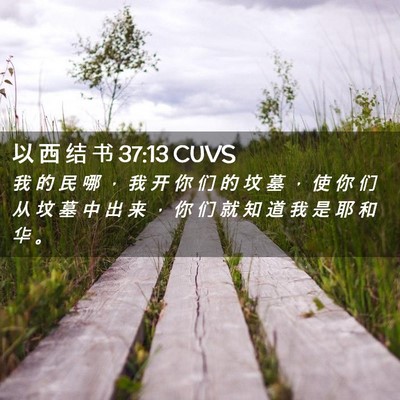 Picture 02 - 以 西 结 书 37:13 CUVS - 我 的 民 哪 ， 我 开 你 们 的 坟 墓 - Bible Verse Picture