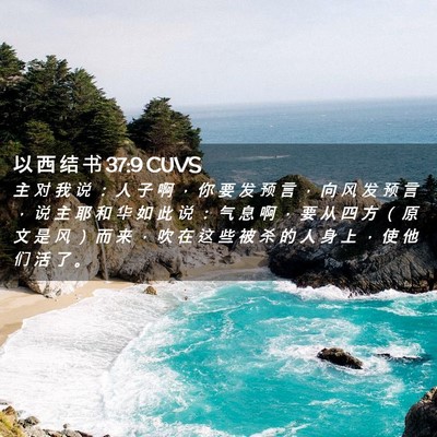 Picture 02 - 以 西 结 书 37:9 CUVS - 主 对 我 说 ： 人 子 啊 ， 你 要 发 - Bible Verse Picture