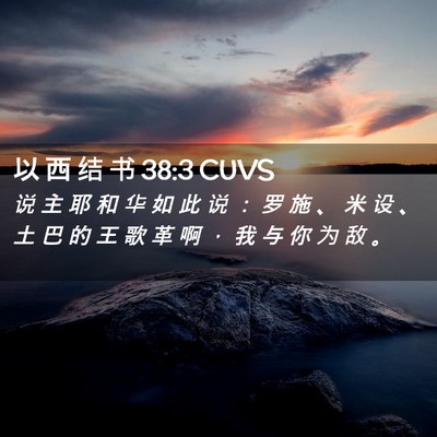 Picture 02 - 以 西 结 书 38:3 CUVS - 说 主 耶 和 华 如 此 说 ： 罗 施 、 - Bible Verse Picture