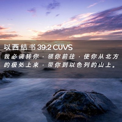Picture 02 - 以 西 结 书 39:2 CUVS - 我 必 调 转 你 ， 领 你 前 往 ， 使 - Bible Verse Picture