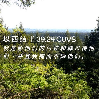 Picture 02 - 以 西 结 书 39:24 CUVS - 我 是 照 他 们 的 污 秽 和 罪 过 待 - Bible Verse Picture