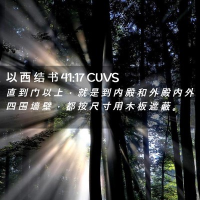 Picture 02 - 以 西 结 书 41:17 CUVS - 直 到 门 以 上 ， 就 是 到 内 殿 和 - Bible Verse Picture